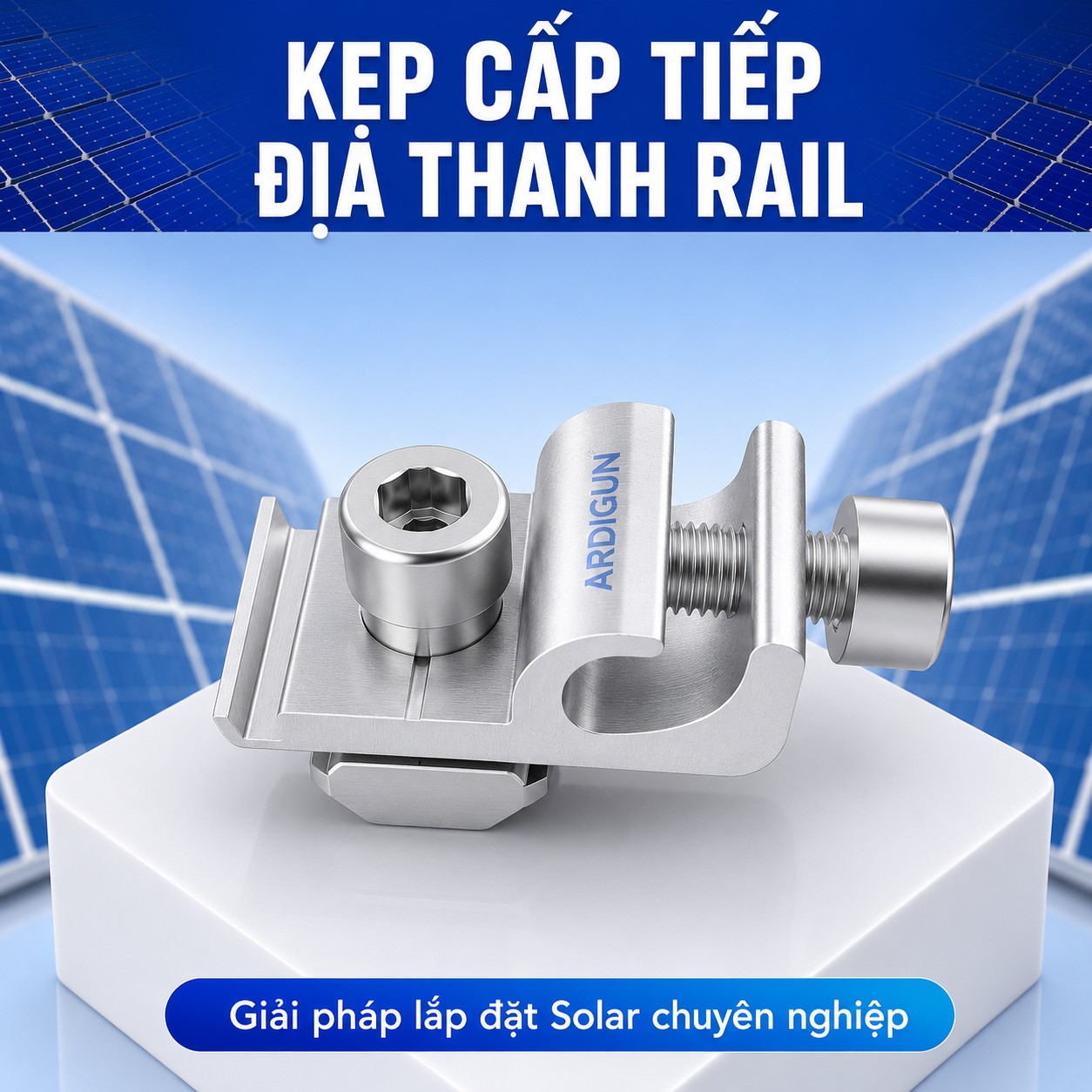 Kẹp Cáp Tiếp Địa Thanh Rail Solar